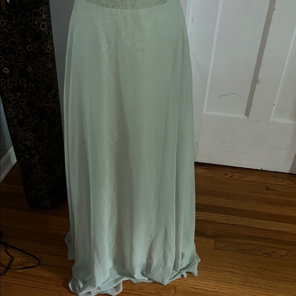 Azazie Green Halter Sundress for Prom - Picture 3 of 12